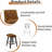 Hokku Designs & Makiba 360° Swivel Counter Height Bar Stool - CertiPUR-US Foam, Solid Wood Frame, Linen Upholstery-718174143-717743519