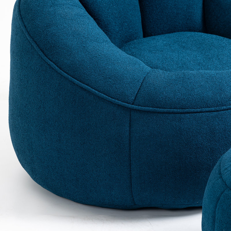 Fauteuil à billes Bedding, Velours bleu