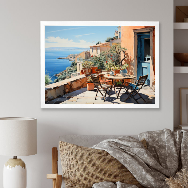 Impression sur toile La Dolce, côte italienne IV - Italie, H 12 po x l 20 po x P 1 po, Cadre photo blanc