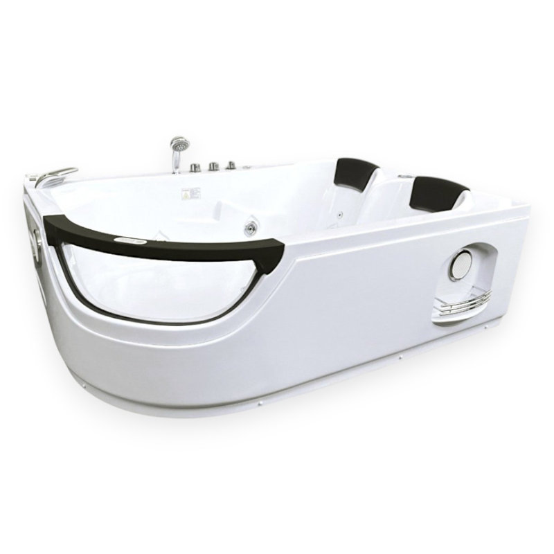  Baignoire tourbillon blanche 2 personnes 71 "x 47" avec double pompe ELITE
