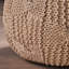 Pouf rond en coton Bordeaux