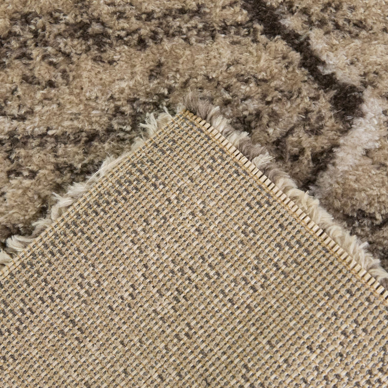 Tapis moderne taupe Abdoulaye, Rectangle 5 pi 3 po x 6 pi 12 po