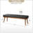  Bittoo Mid-century Genuine Leather Upholstered Bench-1814397627