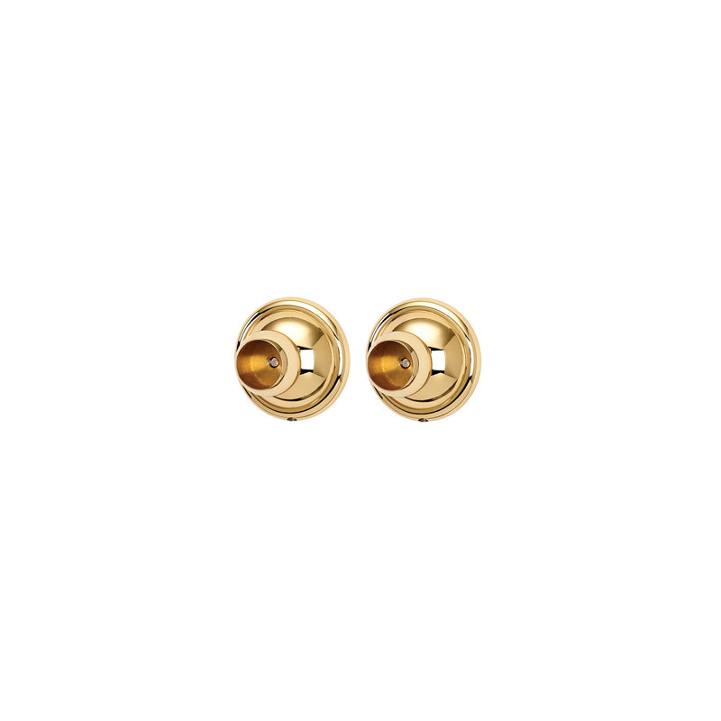 Yale Shower Rod Brackets, Polished Brass
