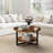 Caeron Round Coffee Table with 2-Tier Storage