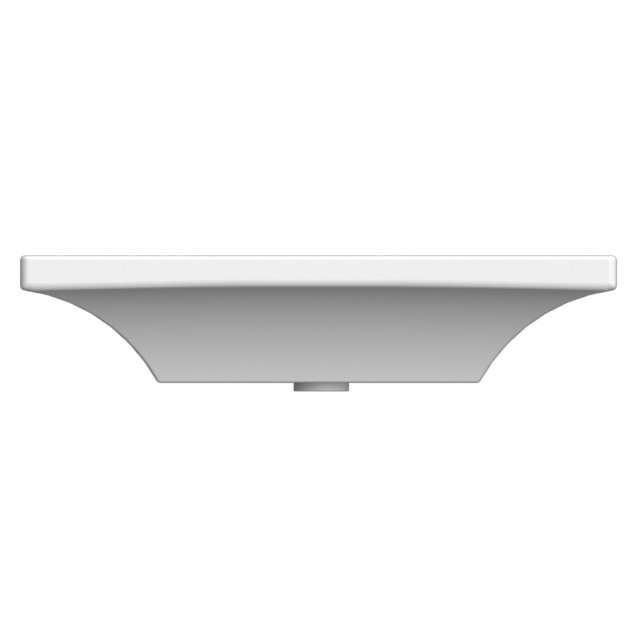 Scarabeo By Nameeks Butterfly 18.3'' Glossy White Vitreous China Rectangular Vessel, Wall Mount Bathroom Sink with Overflow