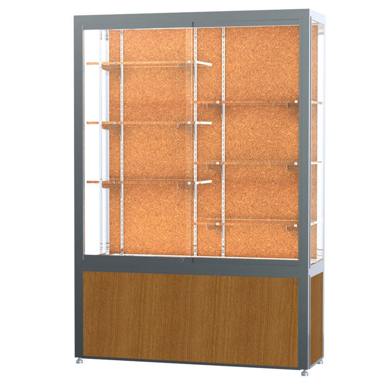 Vitrine en aluminium Défi Series du trophée, Liège, Satin, H 66 po x l 120 po x P 16 po