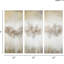 3 panneaux d'art mural de couleur taupe, ornés de paillettes et de pierres naturelles pour une présentation artistique, décorés d'un effet chic