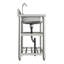Williston Forge 100cm W Stainless Steel One Compartment Commercial Kitchen Sink with Shelves