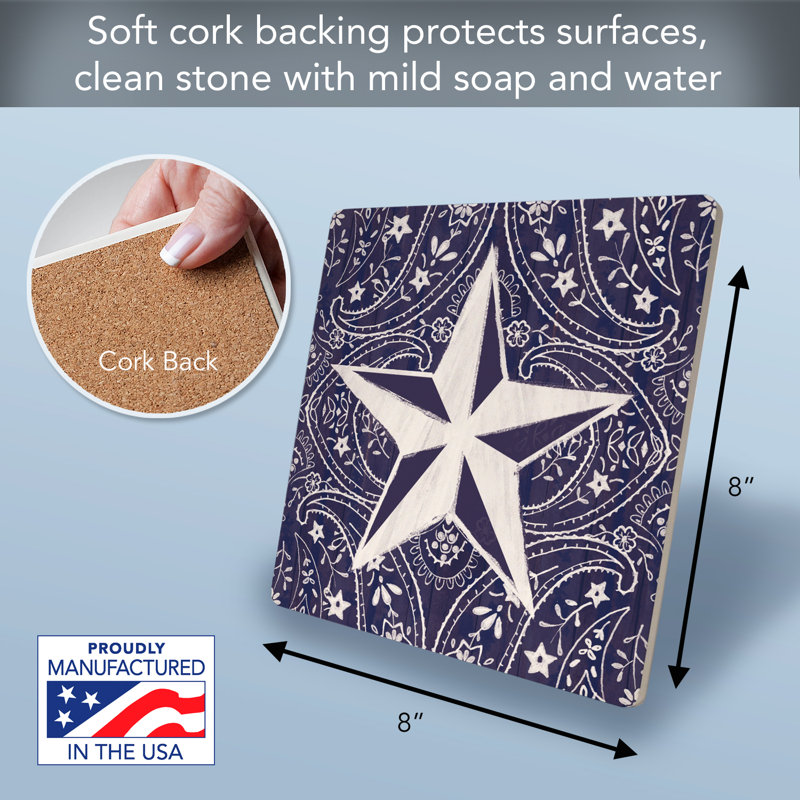 Dessous-de-plat décoratif en pierre Lark Manor ™ Bandana