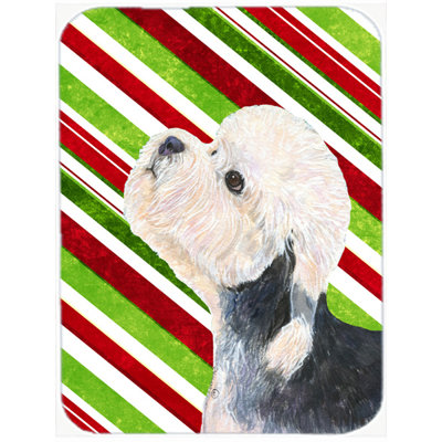 Planche à découper en verre de noël east urban home dandie dinmont terrier