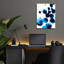 «Blue Drops 4» par Annie Warren, art mural en verre acrylique-814169947