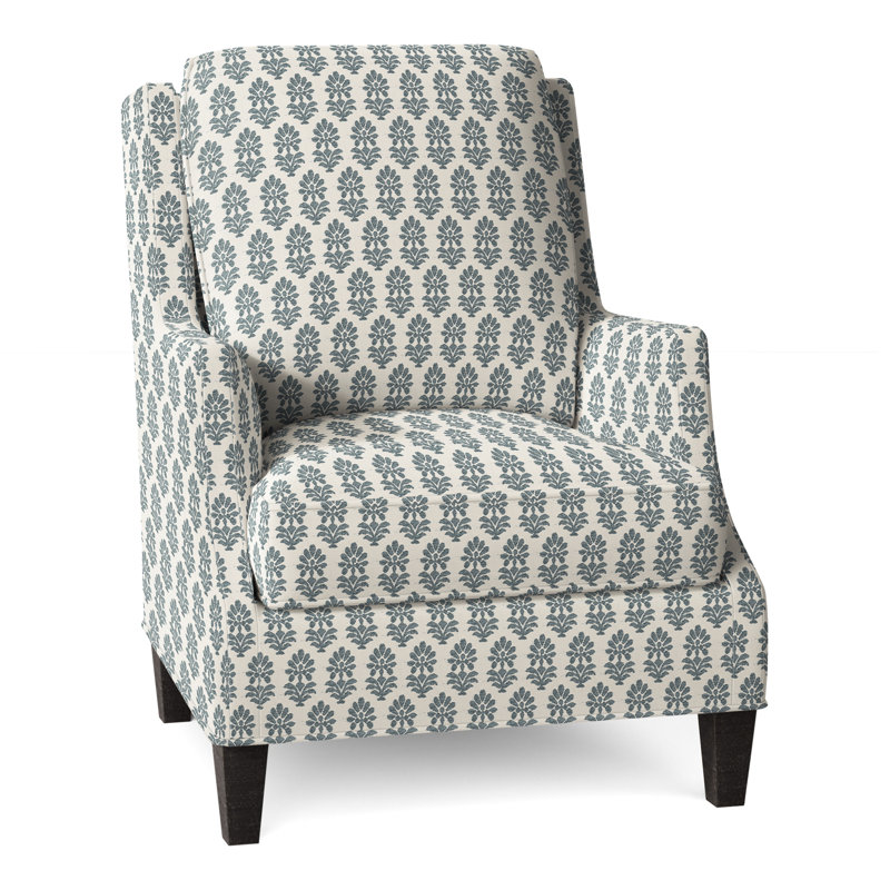 Fauteuil l 31,5 po Savannah, Gris anthracite, Perigold Francine bleu fumée