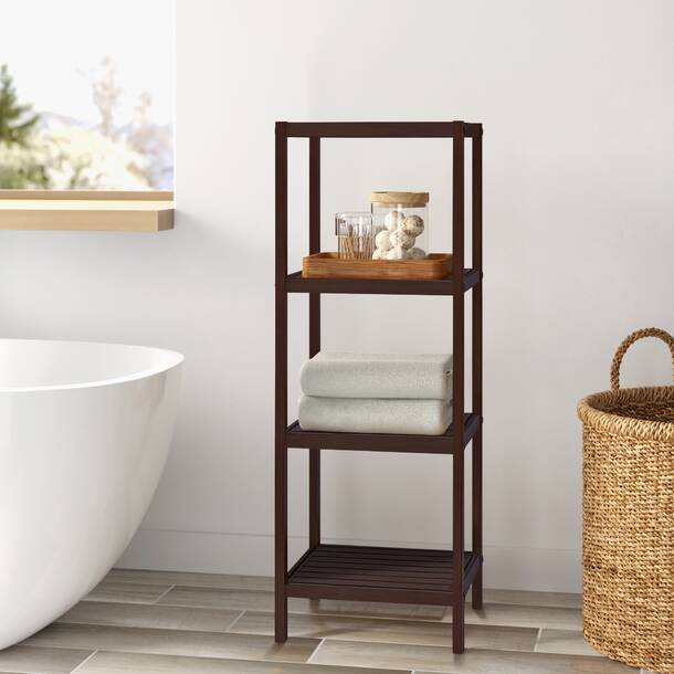 Dotted Line™ Chet Solid Wood Freestanding Bathroom Shelves & Reviews ...