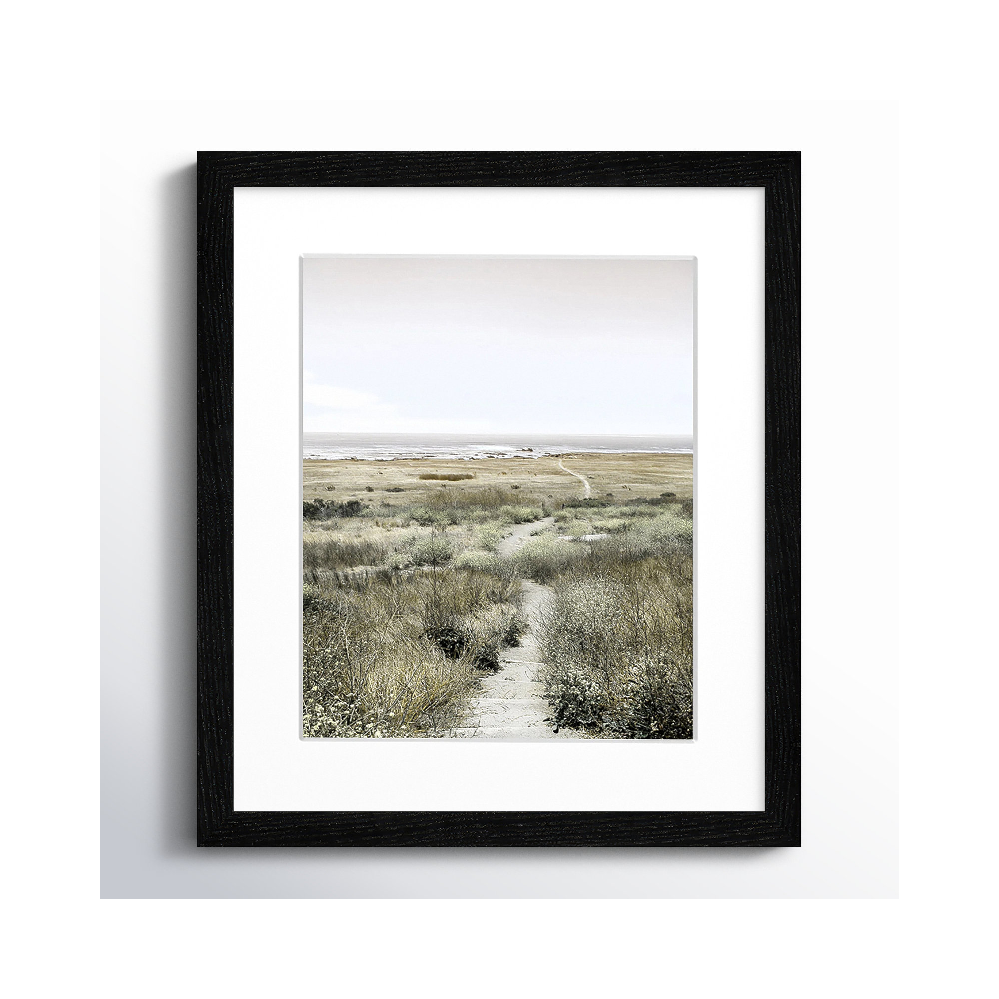 Footpath to Paradise by Danita Delimont - Picture Frame Photograph, 13 W x 15 H x 0.75 D, Black Wood Grain