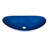 Blue Foiled Glass Oval Vessel Bathroom Sink