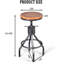 Ensemble, tabouret de bar pivotant à hauteur réglable en bois et métal-1374477092-1374477093