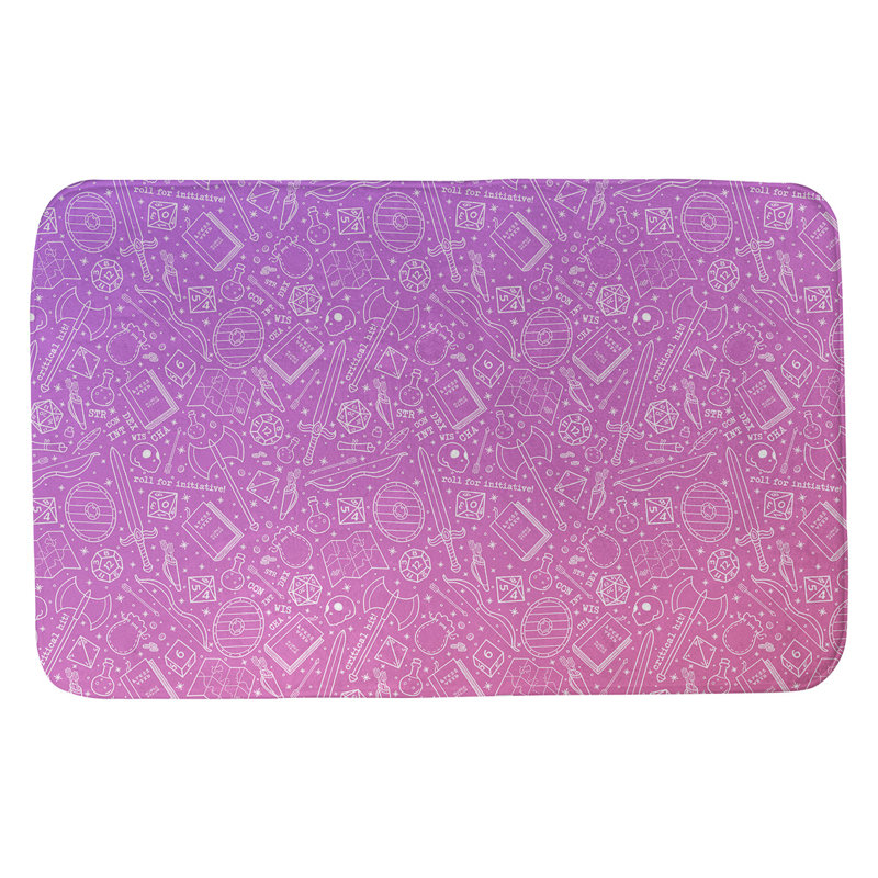 Tapis de bain katelyn elizabeth dégradé Avicia, l 17 po x L 24 po, Mauve / Rose
