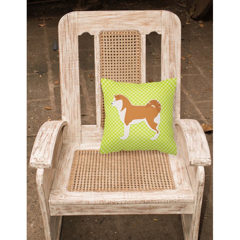 Coussin décoratif intérieur/extérieur akita, H 18 po x l 18 po x P 3 po, Vert