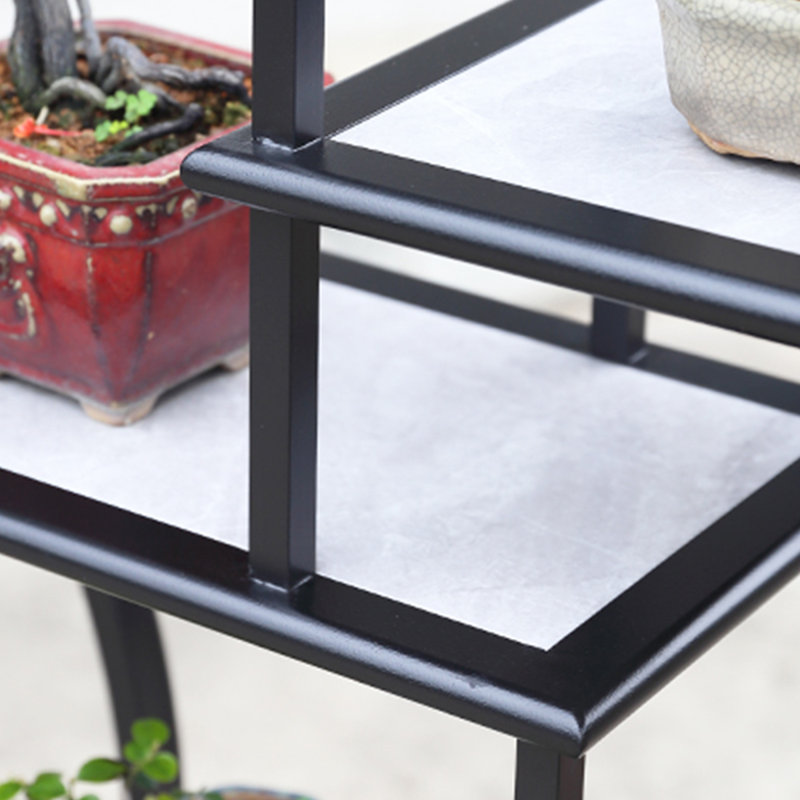 Cadre extérieur en alliage d'aluminium avec décoration florale
