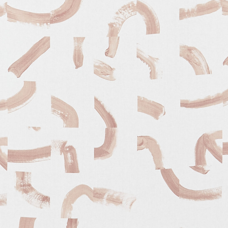 Tissu sépia Schumacher x Caroline Z Hurley, Corail