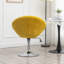 Fauteuil d'appoint pivotant en velours capitonné, jaune