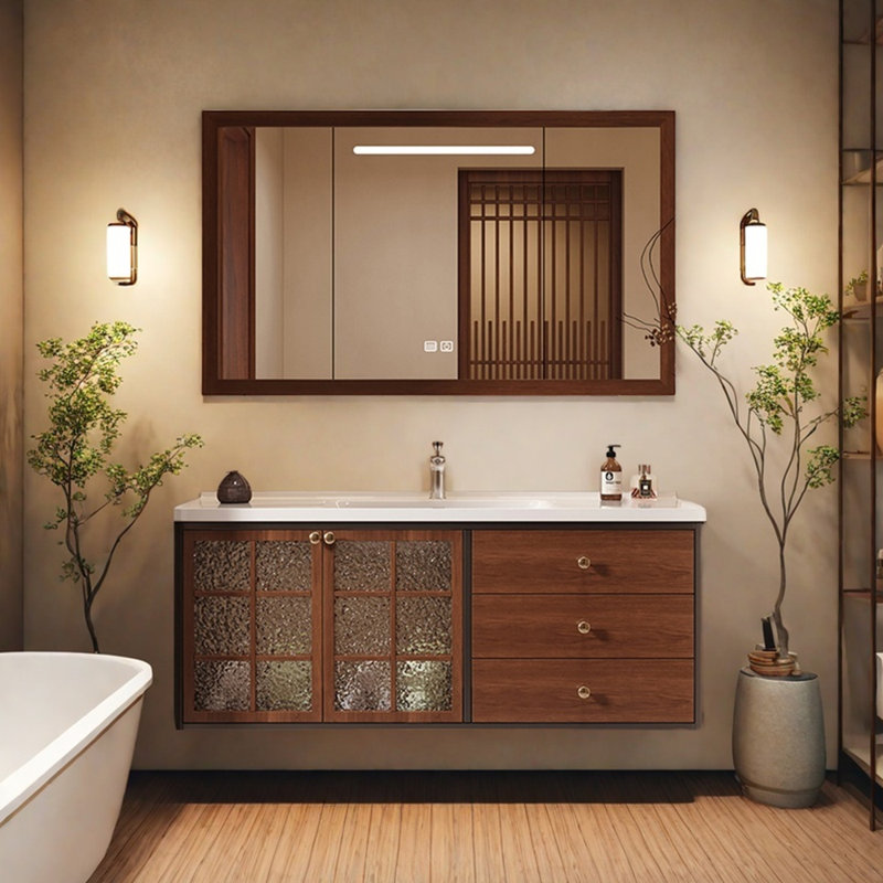 Light luxury retro high-end bathroom cabinet