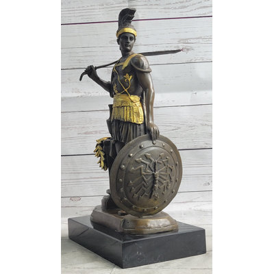 Greek Warrior Hero Odysseus Achilles Leonidas Sparta Athens Bronze Sculpture Statue
