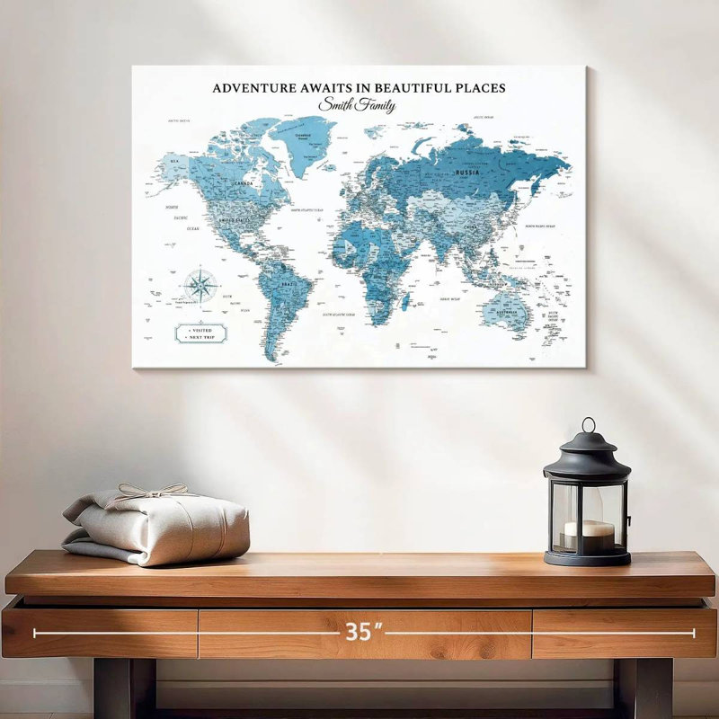 Pin's personnalisé World Places II Ameere, H 16 po x l 24 po, Oui