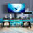 Kappenne Adjustable TV Stand for TVs up to 70" with 2 Storage Cabinets and RGB LED Lights-1095801426-1127000237