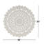 Décoration murale mandala sculpté à la main blanc en bois blanc 35 po x 2 po x 35 po