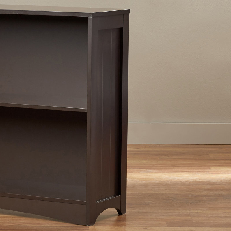 Bibliothèque horizontale pour enfants avec rangement ouvert, Espresso