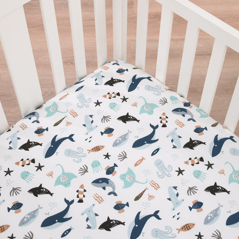 Ensemble de literie pour lit de bébé 4 pièces NoJo Explore Dream Dream Vandewa Ocean 