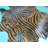 Reverse Zebra Print Handmade Cowhide Brown and Black Rug