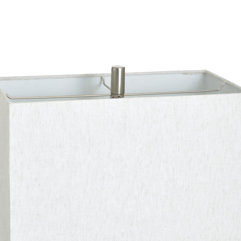 Ceramic Table Lamp - Bali Cream - White Shade