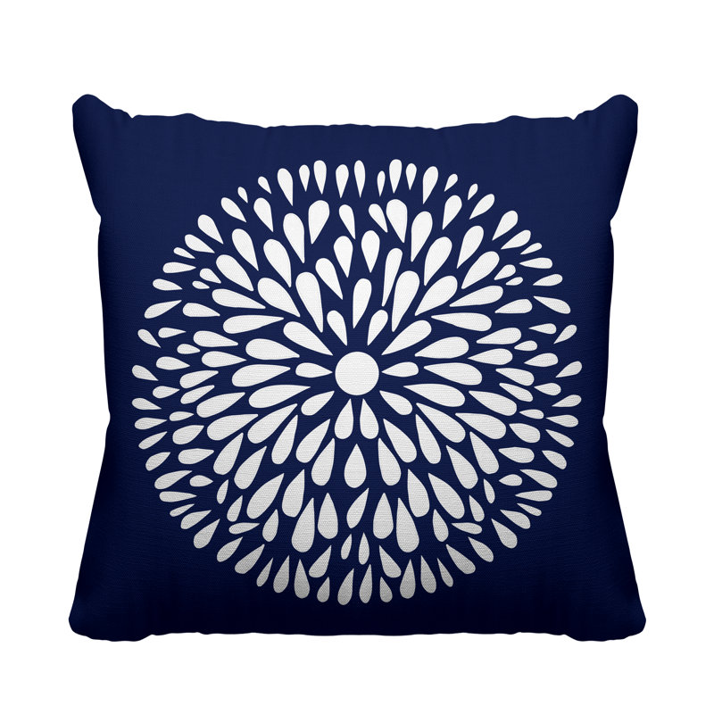 Coussin Pheobe, Bleu marine, 19 po x 19 po, Carré