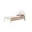 Modern White Single Bedstead, 35.4 x 78.7 inches | 100% Lacquer Painted MDF, Sleek Solid Color Design | Perfect for Minimalist Bedrooms & Guest Rooms, Sturdy and Stylish Home Furniture Solution-837268221