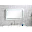 Miroir de salle de bain mural 40 po x 28 po à DEL, éclairage avant et arrière à DEL, fonction de brouillard, 3 options de couleurs, gradation continue, températures, miroir de meuble-lavabo à fixation en surface en verre HD-1247344517