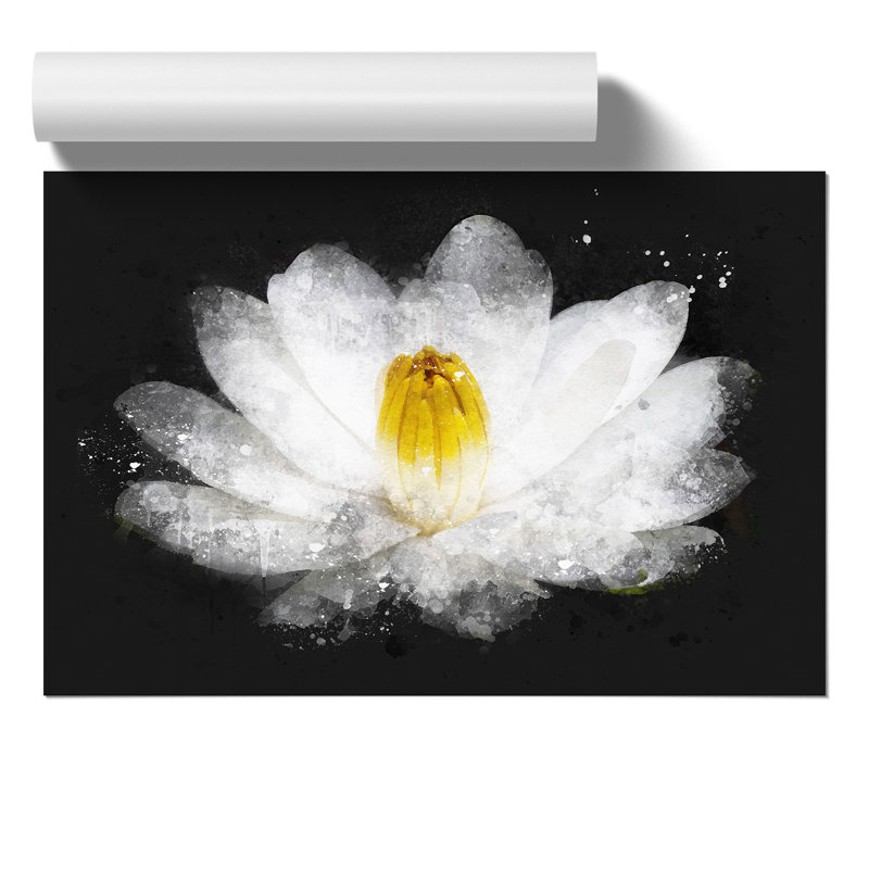 Heart of a White Lily - Unframed Painting, 59cm H x 84cm W x 0.1cm D