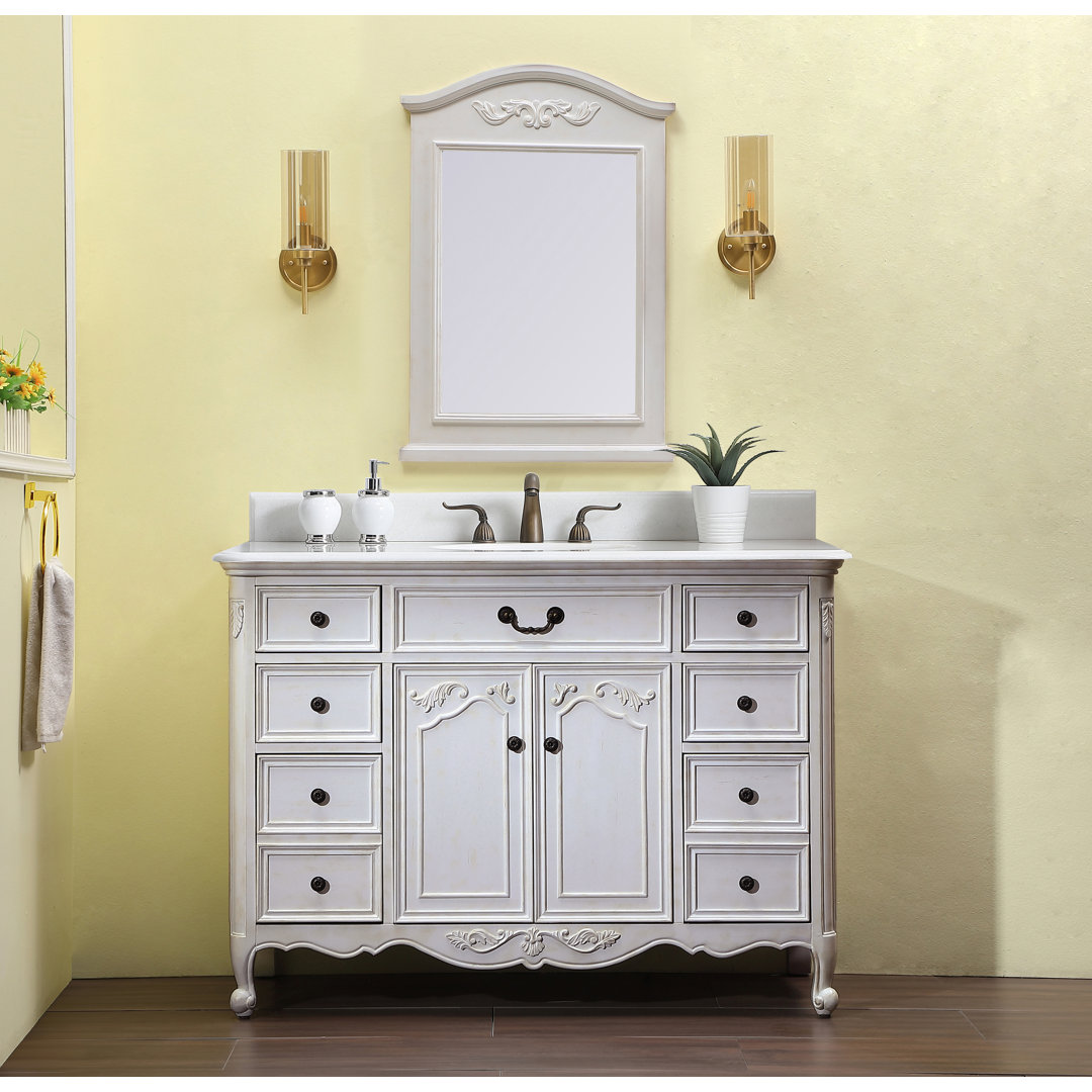 Angelique 48'' Single Bathroom Vanity with Top One Allium Way® Base 
