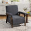 Fauteuil d'appoint rembourré en tissu de 28,35 po de largeur avec pieds en bois massif (ensemble de 2)-2104788421