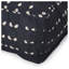 Pouf carré en tissu bleu foncé et blanc Dalm - Coussin de sol polyvalent, capacité de poids de 200 lb