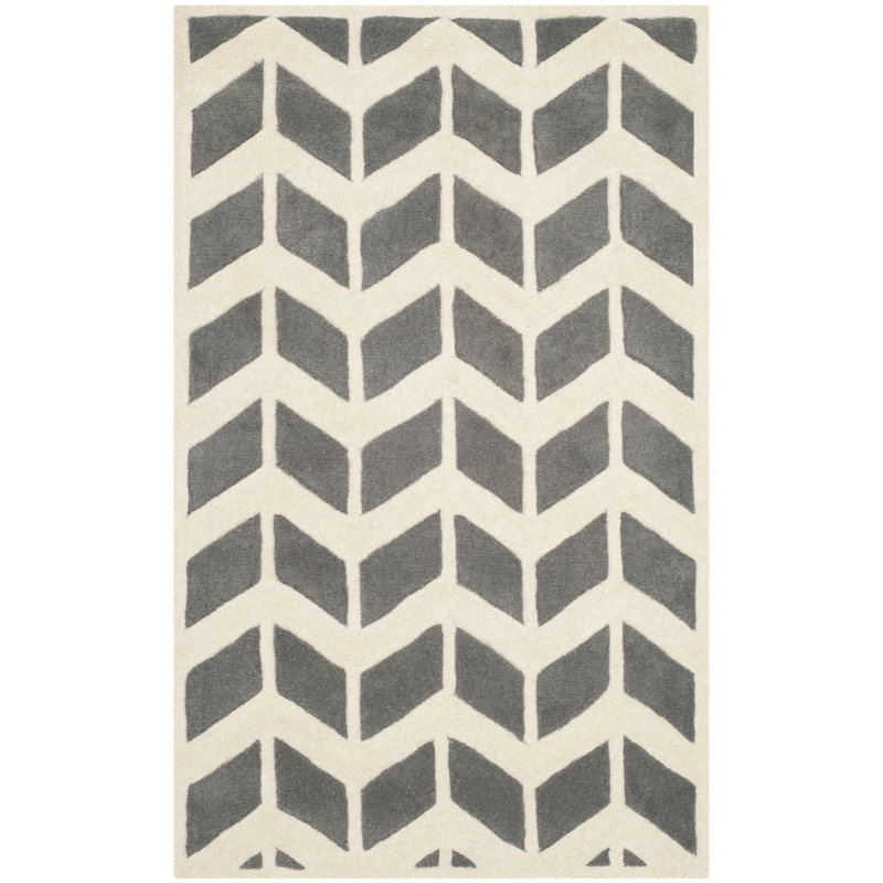 Chatham Hand Tufted Wool Chevron Rug, Rectangle 4' x 6'