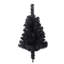 Arbre de Noël artificiel noir 7,5 pi avec support pliable en métal