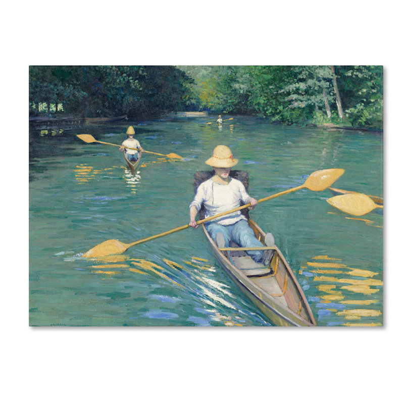 « skiffs 1877 », reproduction sur toile tendue, H 18 po x l 24 po x P 2 po