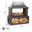 Rectangle Steel Wood Burning Smokeless Fire Pit