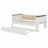 Wood Daybed With Storage Shelves, Upholstered Backrest,USB And Trundle-488028448