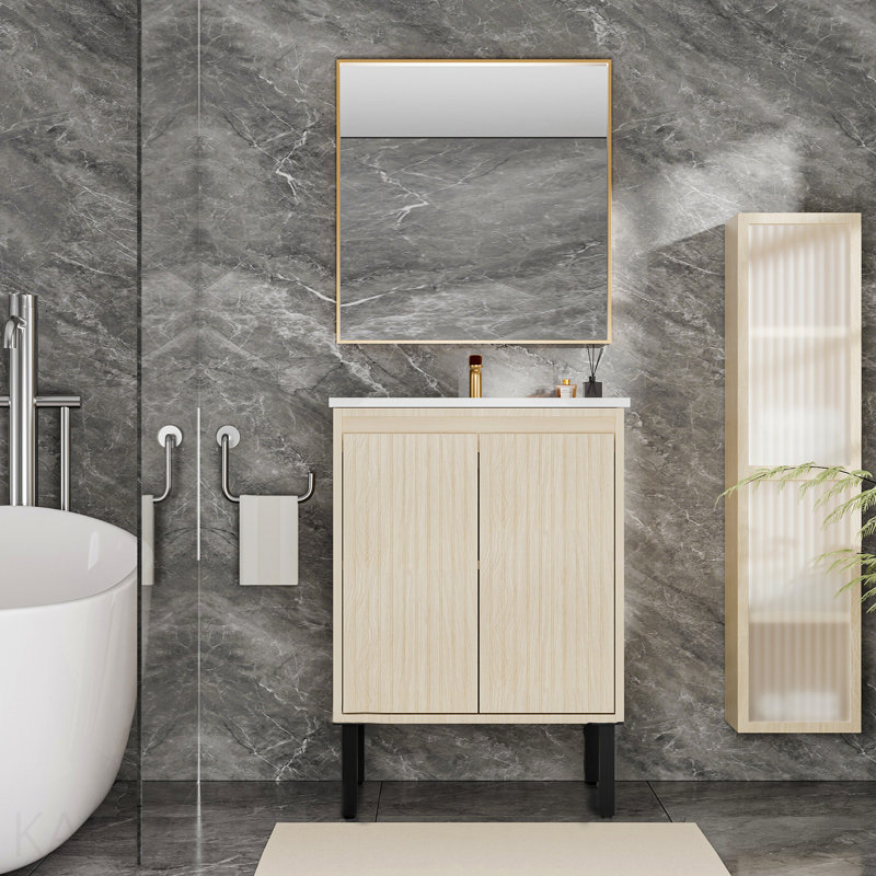 Meuble-lavabo 24 po sans lavabo, 24", Chêne