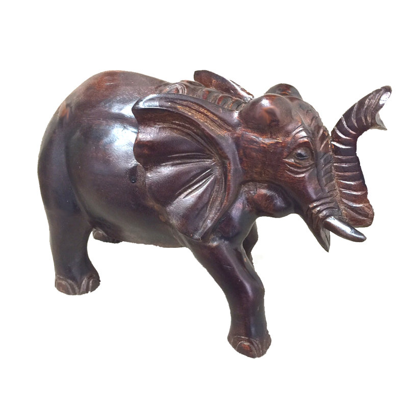 Statue éléphant, H 8 po x l 12 po x P 5 po