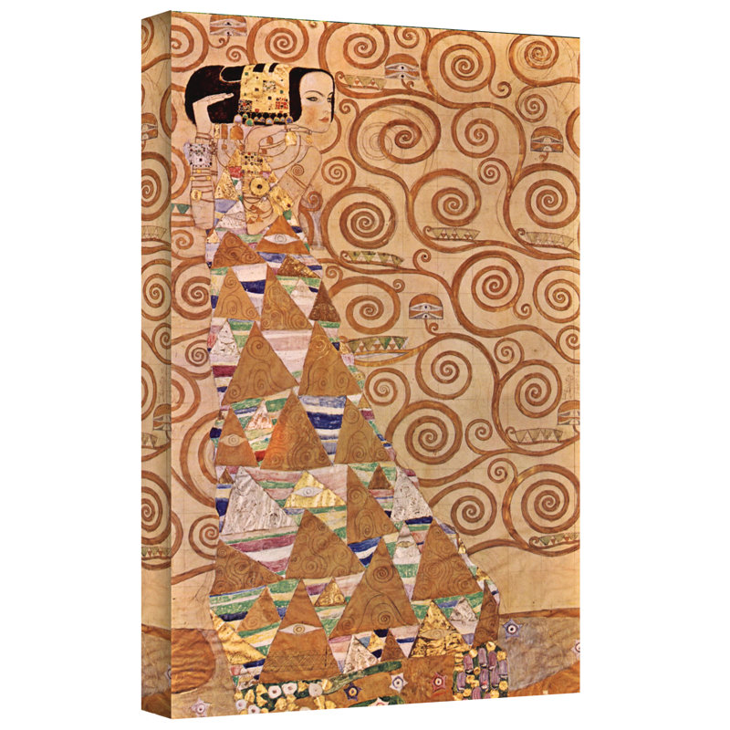 «Anticipation» par Gustav Klimt, reproduction d'art sur toile, H 48 po x l 30 po